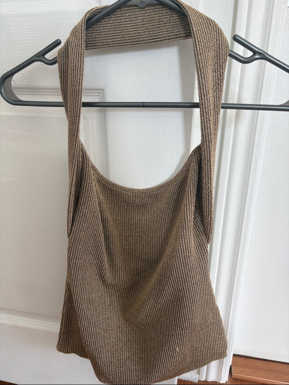 Zara Metallic Halter Top